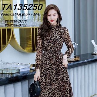 Đầm beo Eo Thun Cổ Trụ Tay Dài