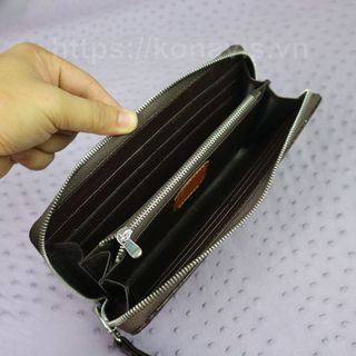 Ví Cầm Tay Nữ Da Cá Sấu CW22V Vân Bụng Màu Nâu Thời Trang Sang Trọng Tiện Lợi