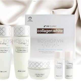 Bộ 5 Món dưỡng trắng da 3W Clinic Collagen White - Hàn Quốc