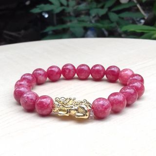 VÒNG TAY PHONG THỦY ĐÁ THẠCH ANH GRANET HỒNG TÍM giá sỉ​ giá bán buôn