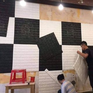 xốp dán tường giả gạch 3d