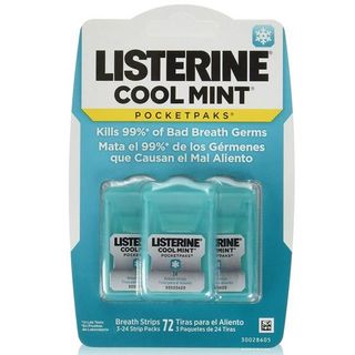 Miếng ngậm thơm miệng Listerine Cool Mint 1 vỉ 3 hộp