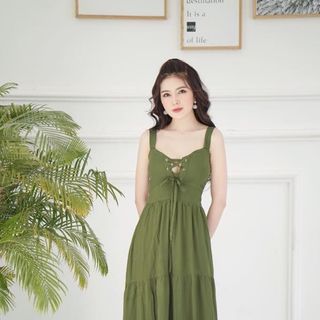 Đầm Dài Dây Đan Ngực
