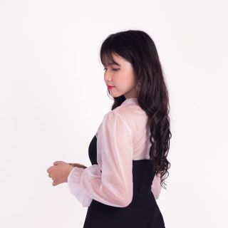 Đầm form chữ A phối ren hồng