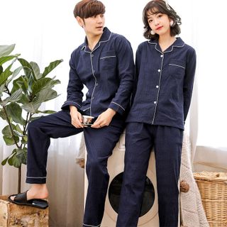 Bộ đồ ngủ Nam chất liệu cotton pha đũi vô cùng thoáng mát thoải mái 208 giá sỉ