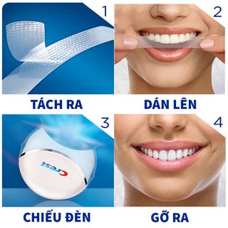 Bộ Sản Phẩm Tẩy Trắng Răng Kèm Đèn Crest 3D White Whitestrips with Light