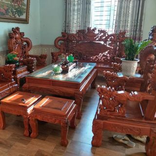 Bộ Rồng Khuỳnh Gỗ Hương Đá