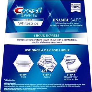 Miếng dán trắng răng Crest 3D White 1 Hour Express