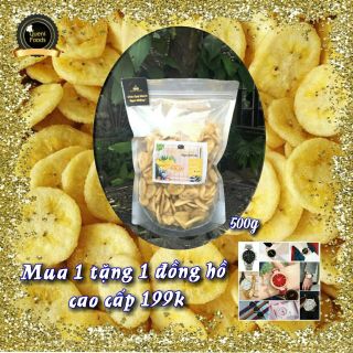 Chuối sấy giòn Queni Foods 500gr