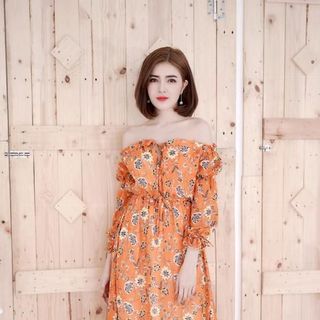 Đầm Dài Trễ Vai