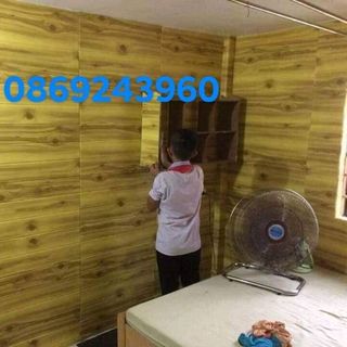 xốp dán tường giả gỗ