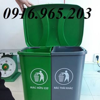 Thùng rác 2 ngăn 40l