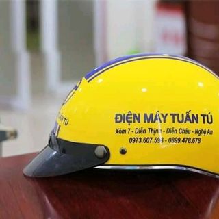 mũ bảo hiểm in logo quảng cáo