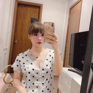 Set ngủ lụa viền ren sang đẹp sexy