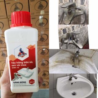 Tẩy trắng bồn cầu inox sen vòi gạch men rỉ sét chai Sabo-si 500ml không mùi