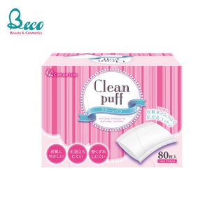 Bông tẩy trang Clean puff Nhật Bản 80 Miếng giá sỉ