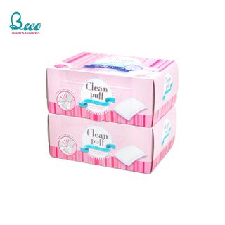 Bông tẩy trang Clean puff Nhật Bản 80 Miếng