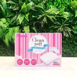 Bông tẩy trang Clean puff Nhật Bản 80 Miếng