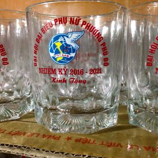 cốc thủy tinh in logo
