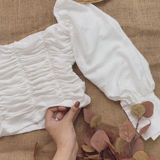 Áo nhún tay dài áo kiểu