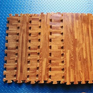 Thảm xốp ghép trải nền vân gỗ