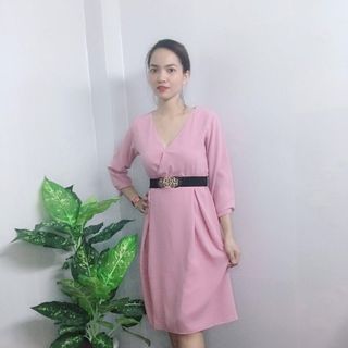 Đầm Hồng Dự Tiệc Vintage Sang Trọng - TP1791B