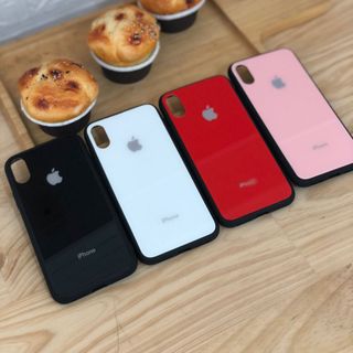Ốp lưng mặt kính cường lực trơn màu