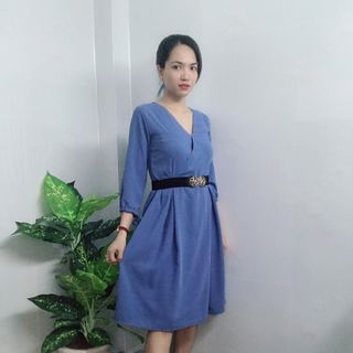 Đầm Xanh Dự Tiệc Vintage Sang Trọng - TP1792B