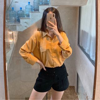 Áo sơmi oversize hình tự chụp