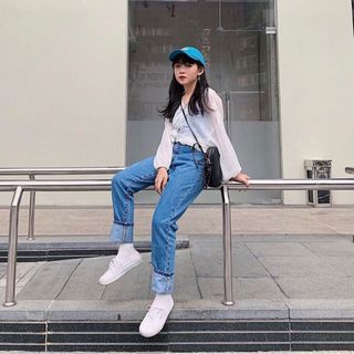 Quần baggy xoắn lai