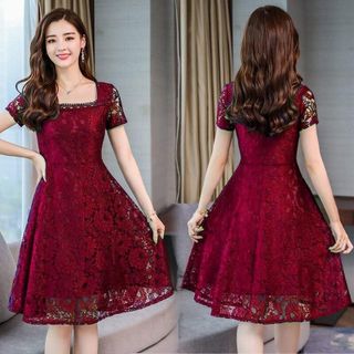 Đầm Xòe Ren Đỏ Cao Cấp Dự Tiệc - TP1771A