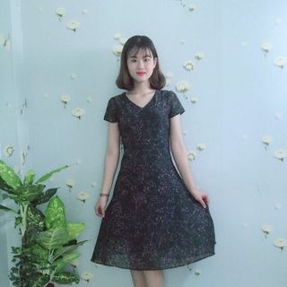Đầm Hoa In Nhiệt 3D Voan Lụa Cao Cấp - TP1793B