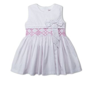 Đầm smock tay phồng ren