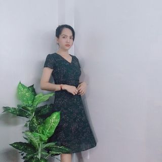 Đầm Hoa In Nhiệt 3D Voan Lụa Cao Cấp - TP1793B