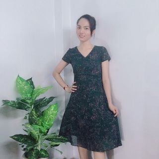 Đầm Hoa In Nhiệt 3D Voan Lụa Cao Cấp - TP1793B
