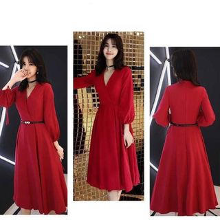 Đầm Hồng Dự Tiệc Vintage Sang Trọng - TP1791A