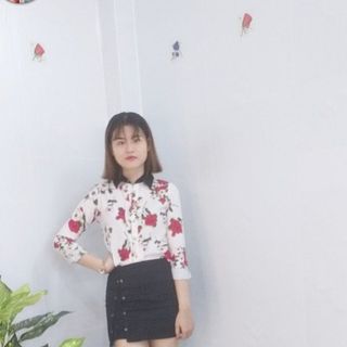 Áo Sơ Mi Hàn Quốc Hoa Rosa Nền Trắng Thanh Lịch - TP1533B