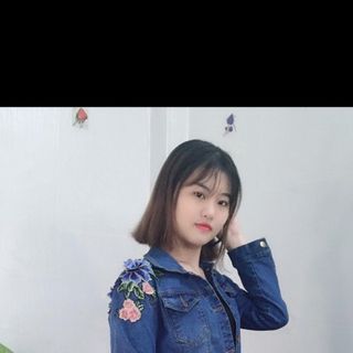 Áo khoác jean thêu hoa xanh - TP1722B