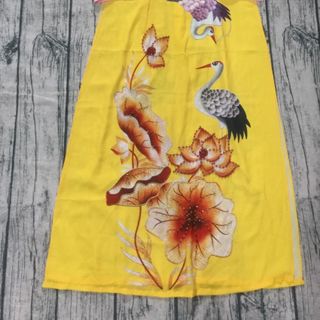 ÁO DÀI TRUYỀN THỐNG hoa sen chim hạc