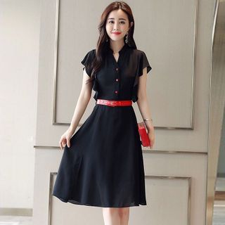 Đầm Cổ Trụ V Cánh Tiên Xòe - TP1818A