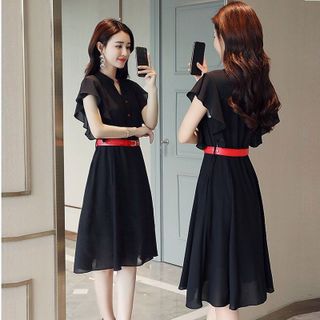 Đầm Cổ Trụ V Cánh Tiên Xòe - TP1818A