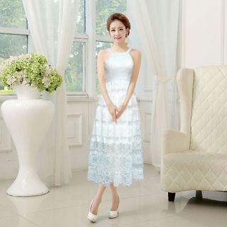 Đầm ren trắng cao cấp maxi Dawn - TP1632A