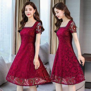 Đầm Ren Xòe Đen Dự Tiệc Sang Trọng - TP1769A