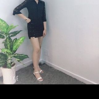 Áo Sơ Mi Đỏ Công Sở Hàn Quốc Vai Ren - TP1765B