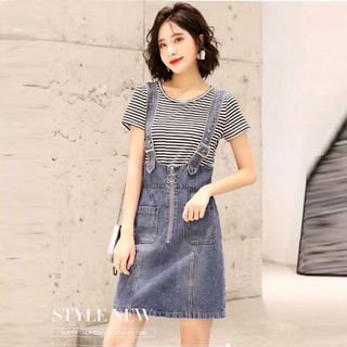 Đầm Yếm Jean Dây Gài Năng Động - TP1811A