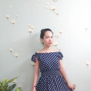 Đầm Maxi Chấm Bi Nơ Vai - TP1539B