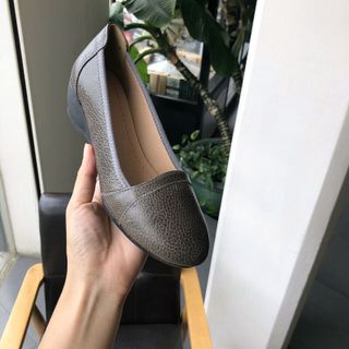 Giày búp bê đế xuồng da thật êm mềm độ bám cao