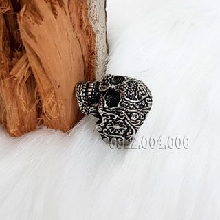 Nhẫn nam đầu lâu hoa văn