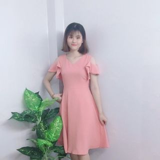 Đầm Xòe Cut Out Vai Cổ Tim - TP1777B