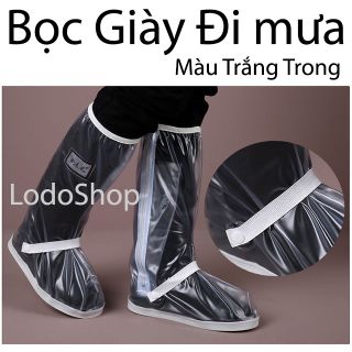 Bọc giày đi mưa ống cao - ủng đi mưa cao su dẻo